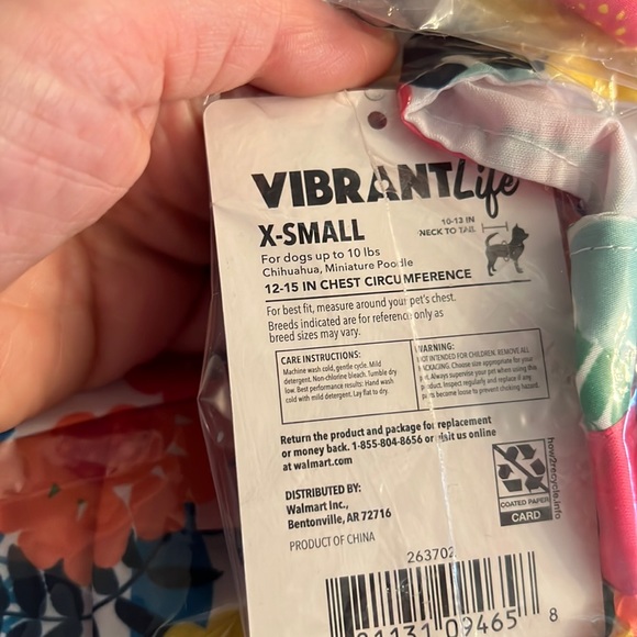 NWT Vibrant Life Bright Floral Dog Dress Size XS (up to 10 pounds) - Picture 7 of 9